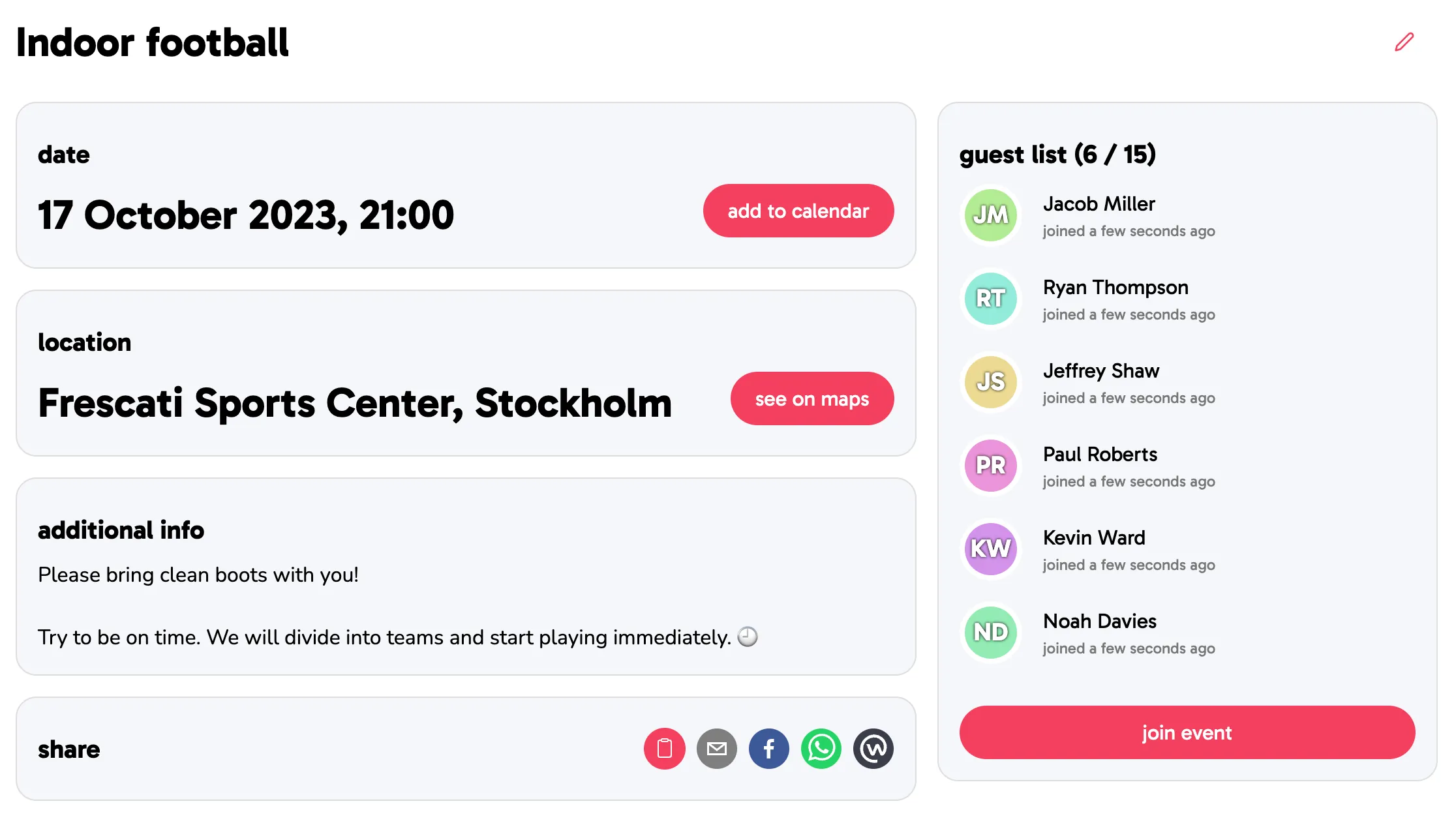 Screenshot of PlanAMeetup