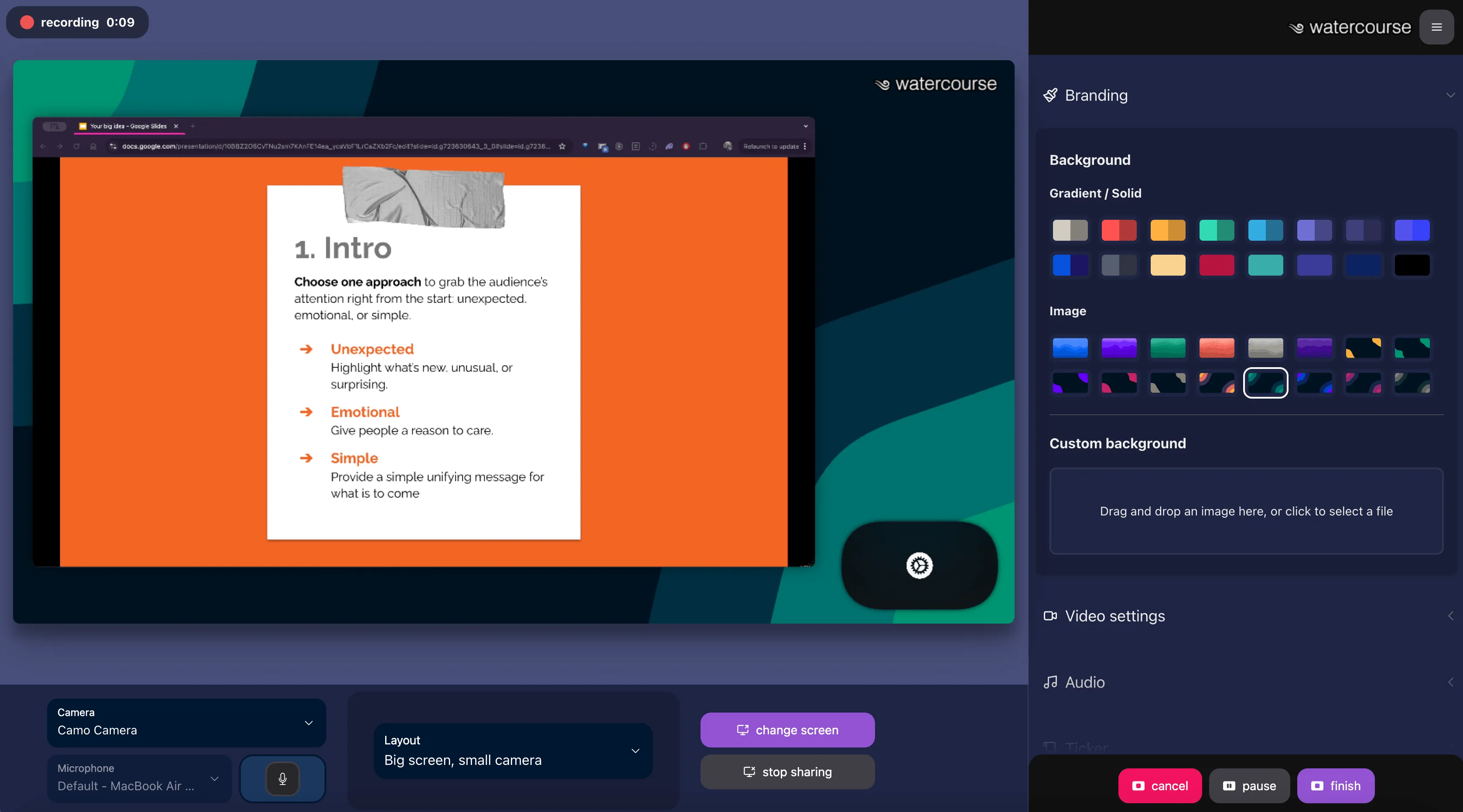 Screenshot of Watercourse
